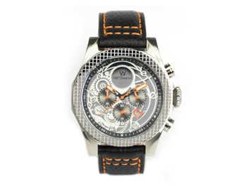 Thor silver, orange pointer, buffalo leather strap