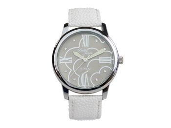 Ladies watch, Florenz, white leather strap