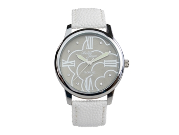 Ladies watch, Florenz, white leather strap