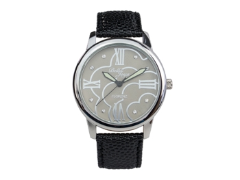 Ladies watch, Florenz, black leather strap