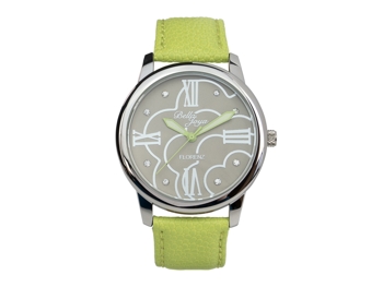 Ladies watch,Florenz, green leather strap