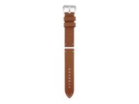 genuine vintage cowboy leather strap in rusty with natural-coloured stitching, smooth surface