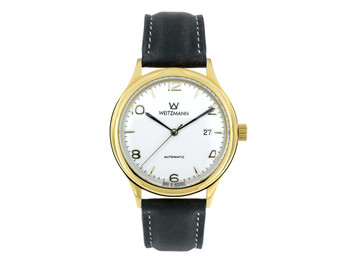 Jazz white, leather strap