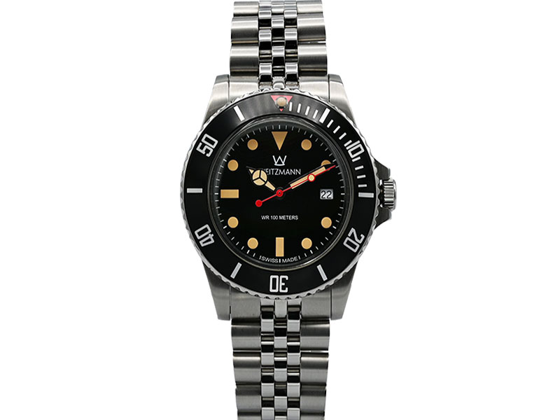 Atlantik black, stainless steel bracelet